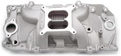 Intake Manifold, Performer RPM, Dual Plane, Aluminum, Natural, Square Bore, Chevy, Big Block, Oval Port, Each