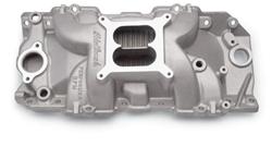 Intake Manifold, Performer RPM, Dual Plane, Aluminum, Natural, Square Bore, Chevy Big Block, Rectangular Port