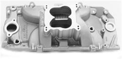 Intake Manifold, Performer RPM, Dual Plane, Aluminum, Natural, Square/Spread Bore, Chevy, Big Block, Oval Port