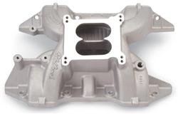 Intake Manifold, Performer RPM, Dual Plane, Aluminum, Natural, Square Bore, Mopar, 361/383/400, Each