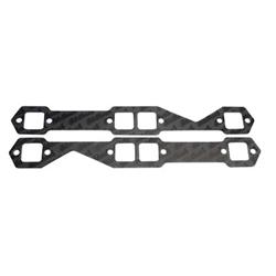 Exhaust Header Gaskets, Composite with Steel Core, 1.500 in. x 1.500 in. Square Port, Chevy, Small Block, Set