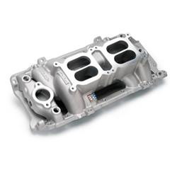 Intake Manifold, RPM Air Gap, Dual Quad, Aluminum, Natural, Square Bore, Chevy, Big Block, Oval Port, Each