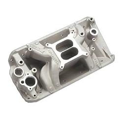 Intake Manifold, Performer RPM Air Gap, Dual Plane, Aluminum, Natural, Square Bore, AMC, 304/360/401, Each