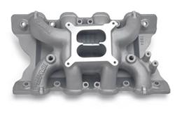 Intake Manifold, Performer RPM Air Gap, Dual Plane, Aluminum, Natural, Square Bore, Ford 351C, Each