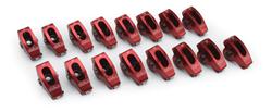 Rocker Arms, Full Roller, Aluminum, Red, 1.7 Ratio, for Use with 7/16 in. Stud, Set of 16