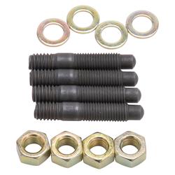 Carburetor Studs, 5/16-18 in. Thread Size, Steel, Black Oxide/Gold Iridited, 1.500 in. Length, Set of 4