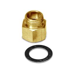 Fitting, Carburetor Inlet, 5/8-20 in. Male, 5/8-18 Female Inverted Flare, Brass, Natural, Each