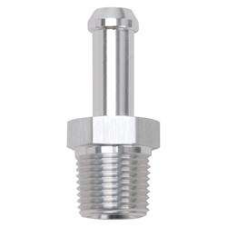 Fitting, Adapter, NPT to Hose Barb, Straight, Aluminum, Clear Anodized, 3/8 in. NPT, 3/8 in. Hose Barb, Each