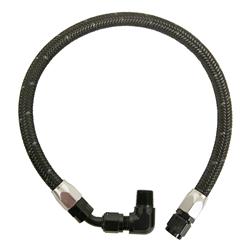 Fuel Pump to Carb Hose, -6 AN Black Braided Hose, AMC, Chevy, Ford, Pontiac, Each