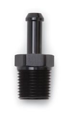 Fitting, Adapter, NPT to Hose Barb, Straight, Aluminum, Black Anodized, 1/2 in. NPT, 3/8 in. Hose Barb, Each