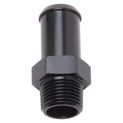 Fitting, Adapter, NPT to Hose Barb, Straight, Aluminum, Black Anodized, 3/8 in. NPT, 5/8 in. Hose Barb, Each