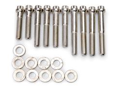 Intake Manifold Bolts, Steel, 12-Point Head, Washers, for EDL-7105, Ford, Big Block FE, Kit