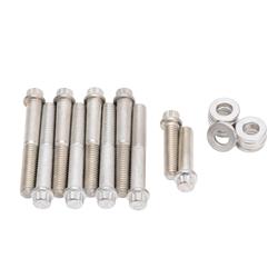 Intake Manifold Bolts, Steel, Cadmium, 12-Point Head, Washers, for Use On EDL-2105, Ford, Big Block FE, Kit