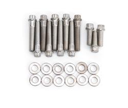 Intake Manifold Bolts, Steel, Cadmium, 12-Point and Hex Head, Washers, Oldsmobile, 330, 350, 403, Kit