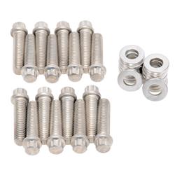 Intake Manifold Bolts, Steel, Cadmium, 12-Point Head, Washers, Chevy, Big Block, Kit