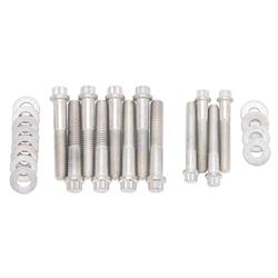 Intake Manifold Bolts, Steel, Cadmium, 12-Point Head, Washers, Ford, Mercury, 351M, 400M, Kit