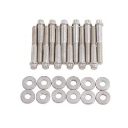 Intake Manifold Bolts, Steel, Cadmium, 12-Point Head, Washers, Ford, Mercury, 351W, Kit