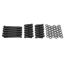 Cylinder Head Bolts, Chromoly, Black Oxide, Hex Head, Washers, Mopar, Big Block, Edelbrock Victor Heads, Kit