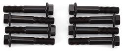 Rocker Arm Stud Bolts, Hex, Steel, Black, 8mm x 1.25 Thread, Chevy, Pontiac, Small Block LS, Gen 3,4, Set of 8