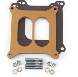 Carburetor Spacer, Wood, .500 in. Thick, Divided-Wall, Square Bore, Each