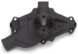 Water Pump, Circle Track, Mechanical, Short, High-Volume, Aluminum, Black Anodized, Chevy, Small Block, Each