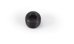 Plug Fitting, Internal Allen Head, 1/2 in. NPT, Steel, Gloss Black, Each