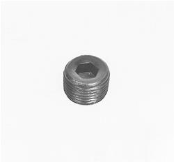 Plug Fittings, Internal Allen Head, 1/4 in. NPT, Steel, Gloss Black, Pair