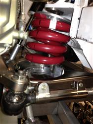 Coil Spring, Sixth, Rear, 500 lbs./in. Rate, Red Powdercoated, 5 in. Diameter, 4 in. Height, Each