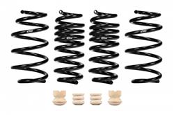 Lowering Springs, Pro-Kit, Front and Rear, Coil Type, Black Powdercoated, Progressive Rate, Chevy, Kit