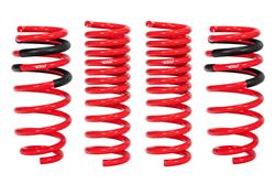 Lowering Springs, Pro-Kit, Front and Rear, Coil Type, Red Powdercoated, Dodge, Kit