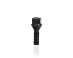 Lug Bolts, Wheel Bolt M12 x 1.5 x 30mm x 17mm Hex Taper-Seat Black Finish