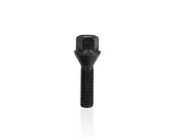 Lug Bolts, Wheel Bolt M12 x 1.5 x 35mm x 17mm Hex Taper-Seat Black Finish