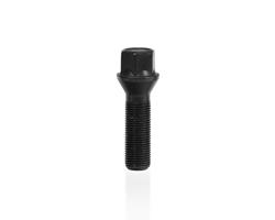 Lug Bolts, Wheel Bolt M14 x 1.25 x 35mm x 17mm Hex Taper-Seat Black Finish