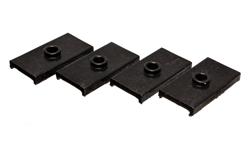 Leaf Spring Pads, Multi-leaf, Polyuretane, Black, MG, Set of 4