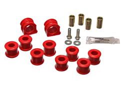 Sway Bar Bushing; Front Sway Bar Bushing Set; Bar Dia. 23mm; Incl. Sway Bar End Links; Red