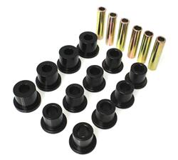 Bushings, Leaf Spring, Polyurethane, Black, Front/Rear, Jeep, Kit