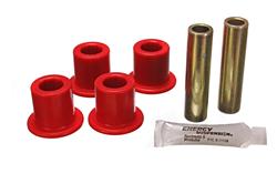 Bushing, Front/Rear Frame Shackle Set, Jeep, Red, Kit