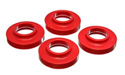 Coil Spring Isolator; Front Coil Spring Isolator Set; 0.75 in. Lift Front Or Rear; 2 Per Set; Red