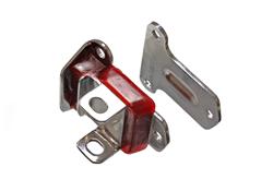 Motor Mount, Complete Mount, Bolt-In, Steel, Polyurethane, Chrome/Red, Chevy, Passenger Cars, Each