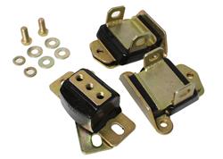 Motor Mounts, Transmission Mount, Complete Mount, Bolt-In, Steel, Polyurethane, Zinc/Black, Chevy, Passenger Cars, Kit