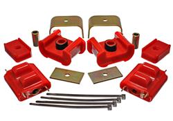 Motor Mounts, Transmission Mount, Complete Mount, Bolt-In, Steel, Polyurethane, Zinc/Red, Chevy, GMC, Pickup/SUV, Kit