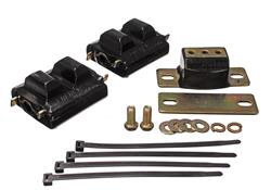 Motor Mounts, Transmission Mount, Complete, Bolt-In, Steel, Polyurethane, Zinc/Black, GM, Passenger Car/Truck/SUV, Kit