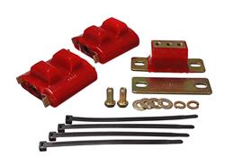 Motor Mounts, Transmission Mount, Complete, Bolt-In, Steel, Polyurethane, Zinc/Red, GM, Passenger Car/Truck/SUV, Kit