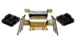Motor Mounts, Transmission Mount, Insert, Bolt-In, Steel, Polyurethane, Zinc, Black, Chevy, GMC, Pickup, SUV, Kit