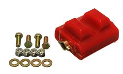 Motor Mount, Bolt-In, Polyurethane, Red, Clamshell Insert, Chevy, Pontiac, 5.7L, Each