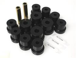 Bushings, Leaf Spring and Shackle, Polyurethane, Black, Rear, Chevy, Pontiac, Kit