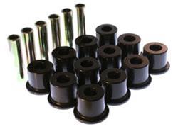 Bushings, Leaf Spring and Shackle, Polyurethane, Black, Rear, Chevy, Kit