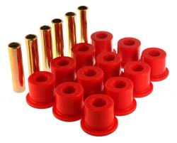 Bushings, Leaf Spring and Shackle, Polyurethane, Red, Rear, Chevy, Kit