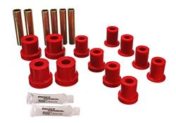 Bushings, Leaf Spring, Polyurethane, Red, Front, Chevy, GMC, SUV/Pickup, Kit