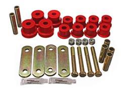 Bushings, Leaf Spring Set, Polyurethane, Red, Rear, Chevy, Pontiac, Kit